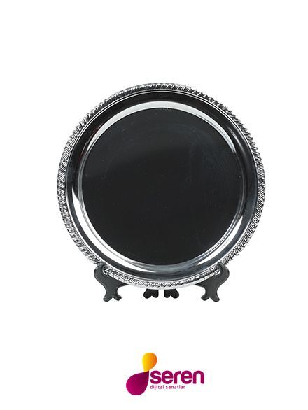 Fotoğraf Baskılı Parlak Silver Tabak