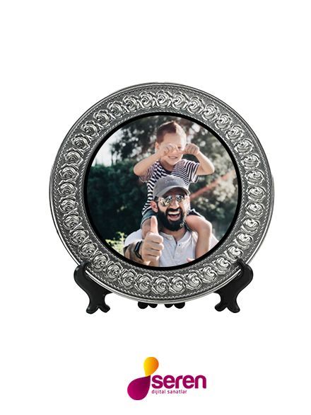 Fotoğraf Baskılı Mat Silver Tabak